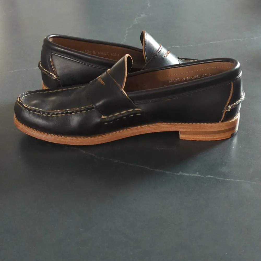 Rancourt & Co. Black Leather Pinch Penny Loafers - 10 D - Picture 10 of 11